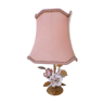 Golden lamp and pink lampshade