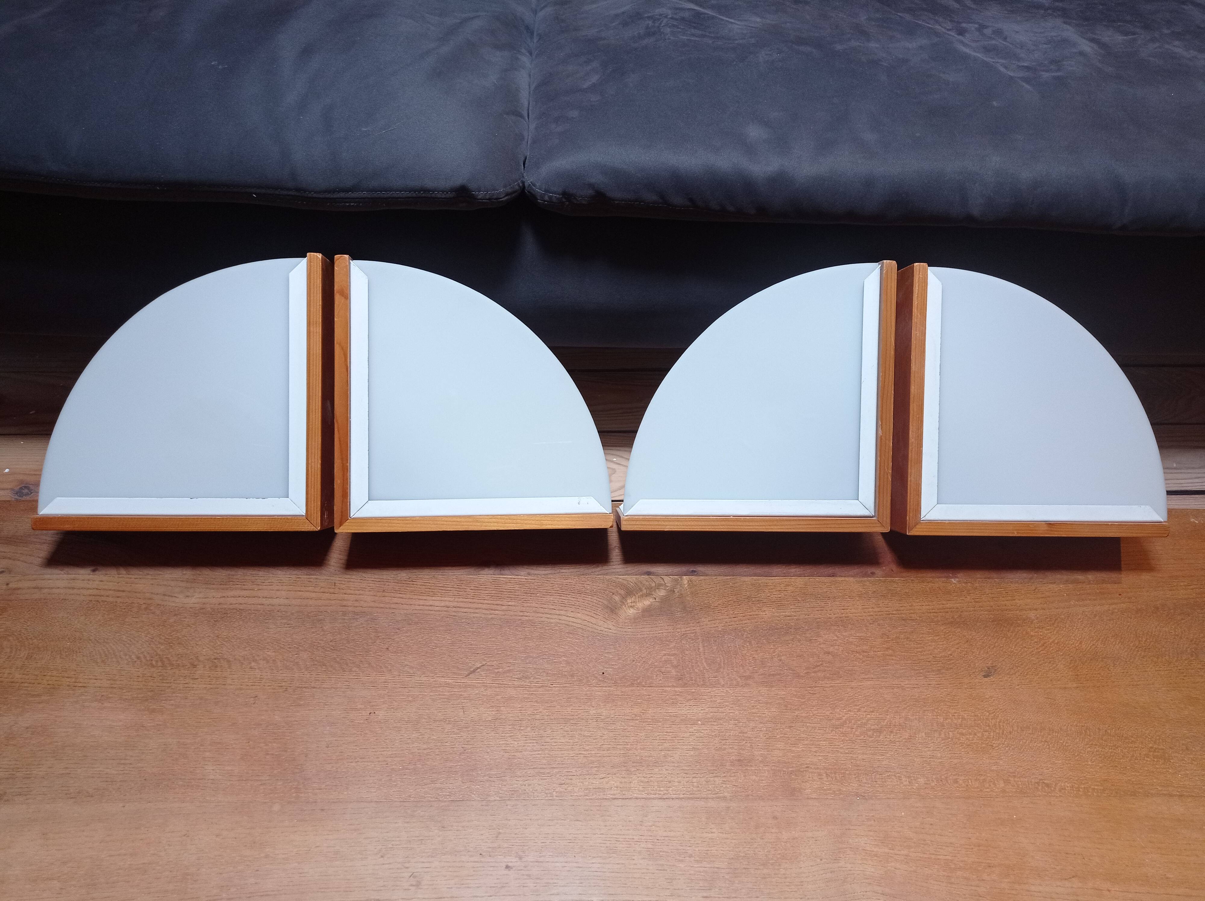 Wall lamp design 80 metal wood plexiglass