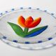 Vintage Kosta Boda Glass Plate: Ulrica Hydman Vallien Tulip Design