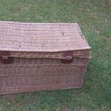 Century-old wicker trunk