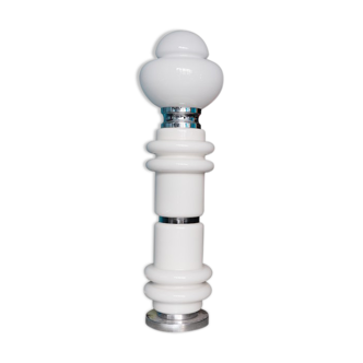 Italian white glass lamppost