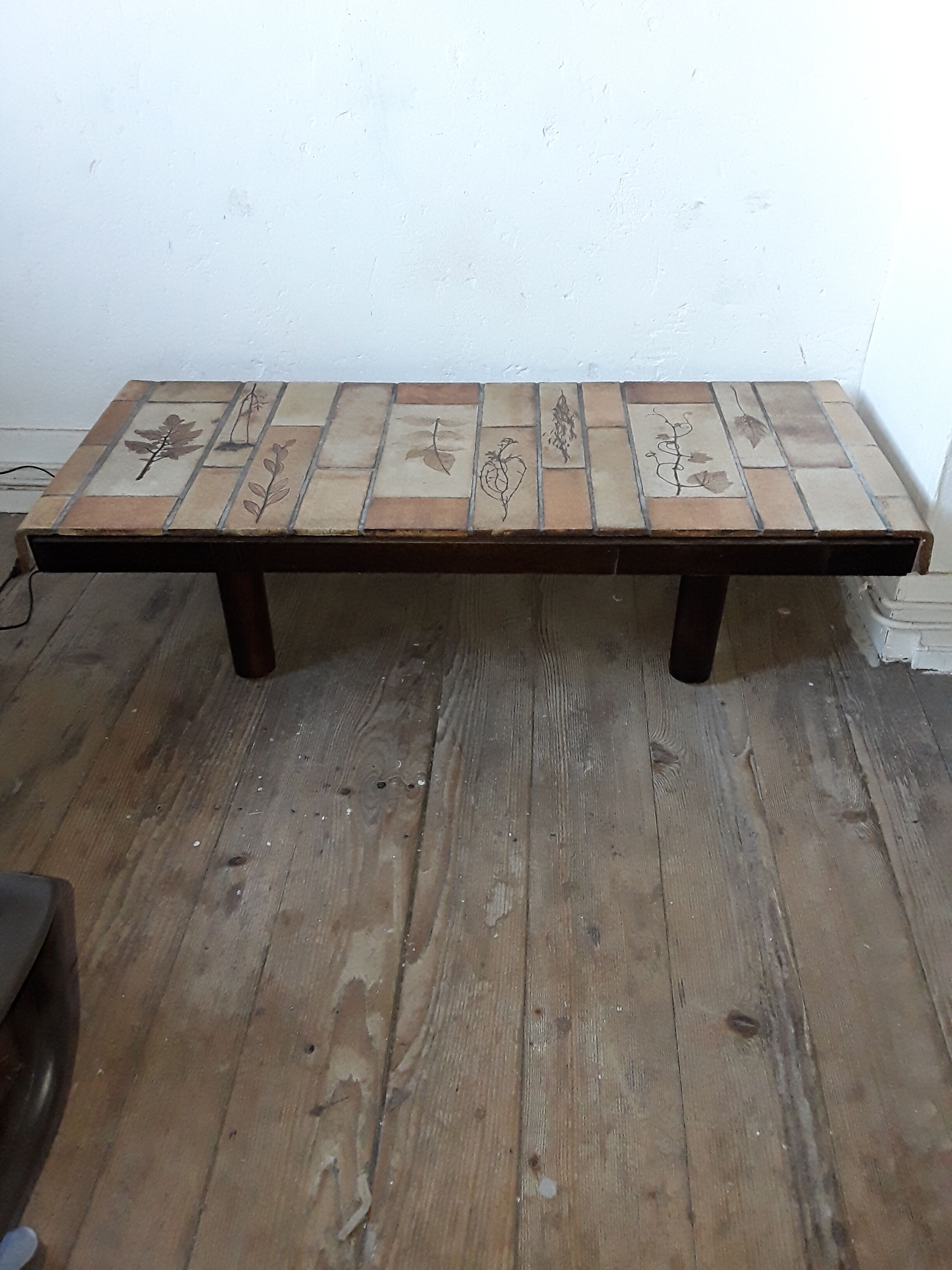 Coffee table Roger Capron model "herbarium"