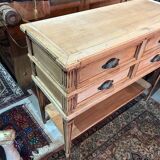 Louis XVI style console in pickled cherry