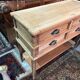 Louis XVI style console in pickled cherry