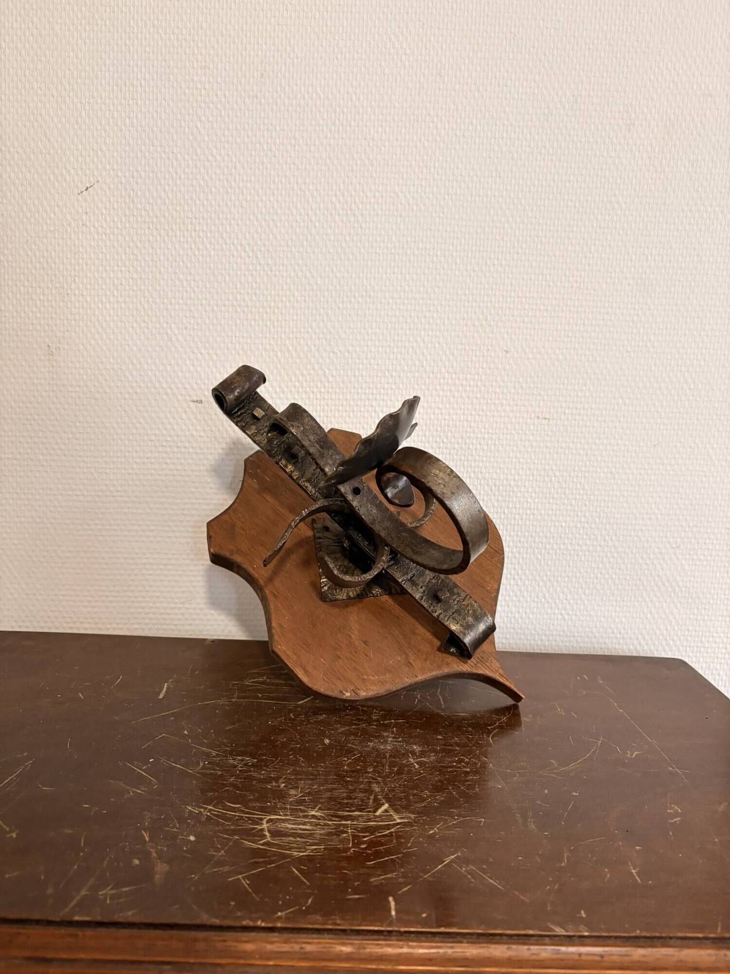 Antique Candle Holder Wall Sconce Wrought Iron Gothic Rustic Candle Holder