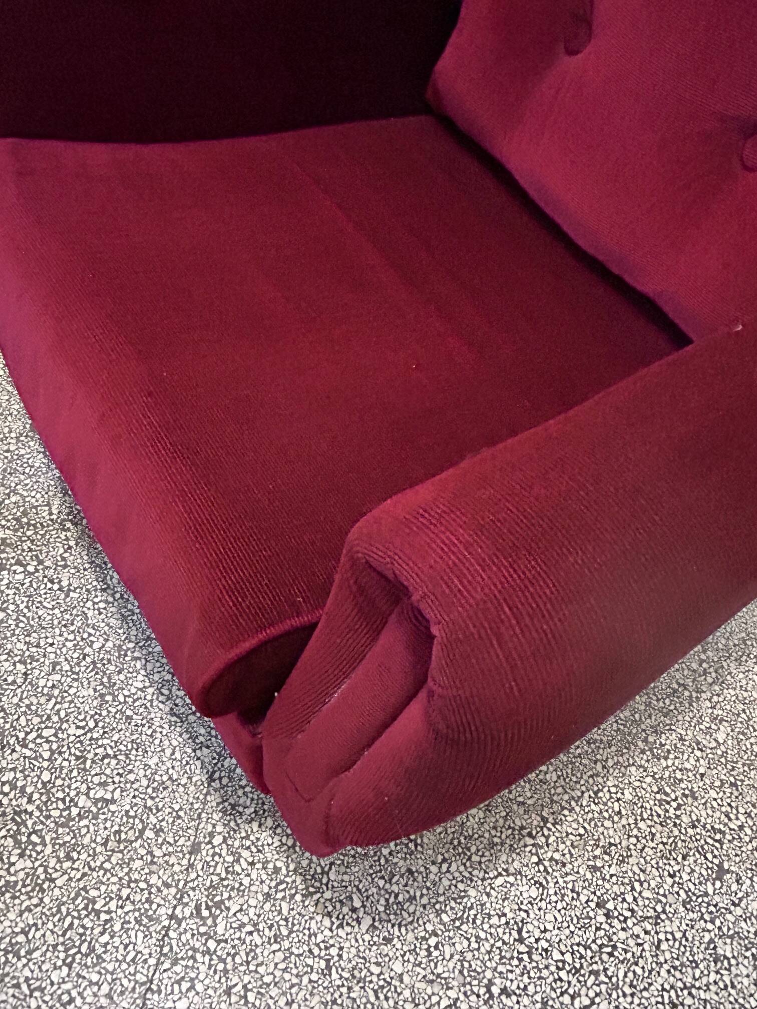 red velvet armchair 1970