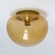 Amber colored mushroom ceiling or wall lamp, 1960s