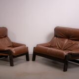 Canapé et fauteuil brutalistes hollandais conçus par Gerard Van den Berg pour Montis, vers 1980