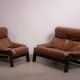 Canapé et fauteuil brutalistes hollandais conçus par Gerard Van den Berg pour Montis, vers 1980
