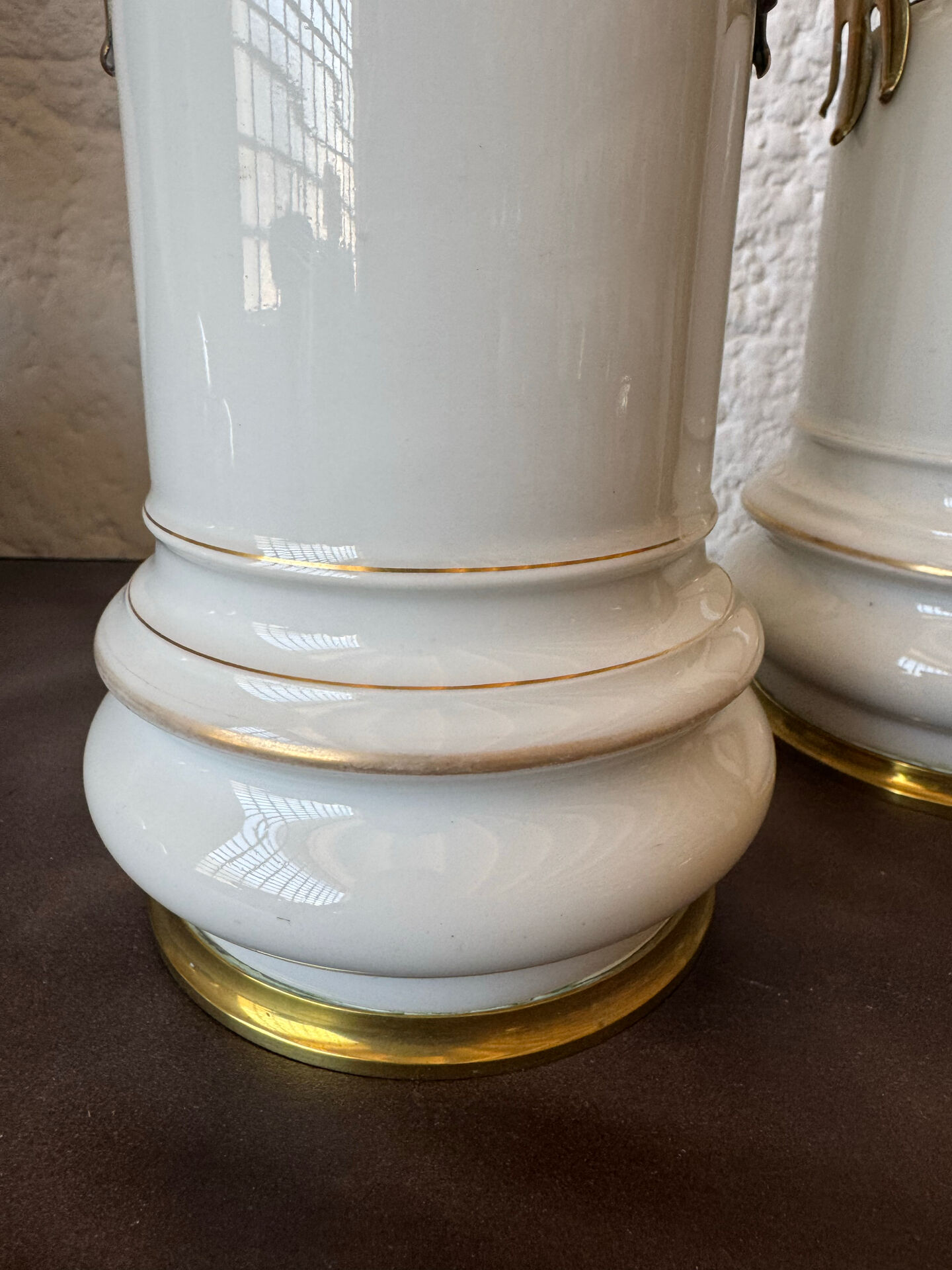 Old Paris porcelain vases from the 19th century