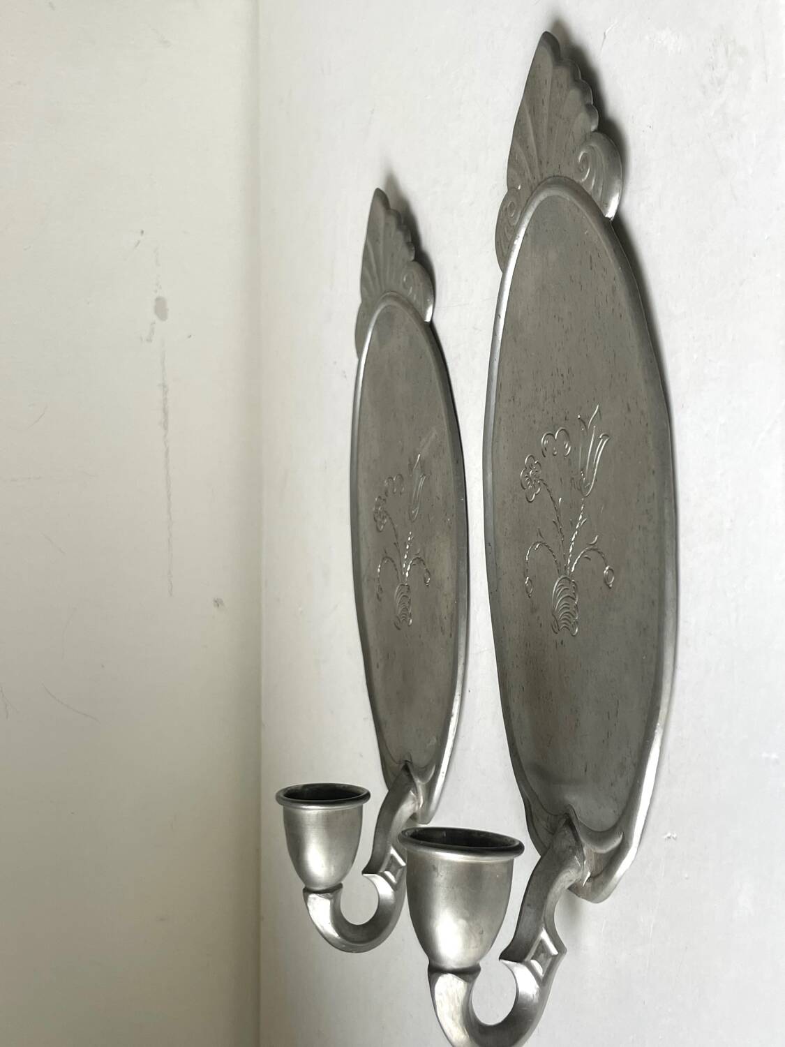 Art Deco Pair of Wall Candle holders Sconces by Svenskt Tenn Josef Fra