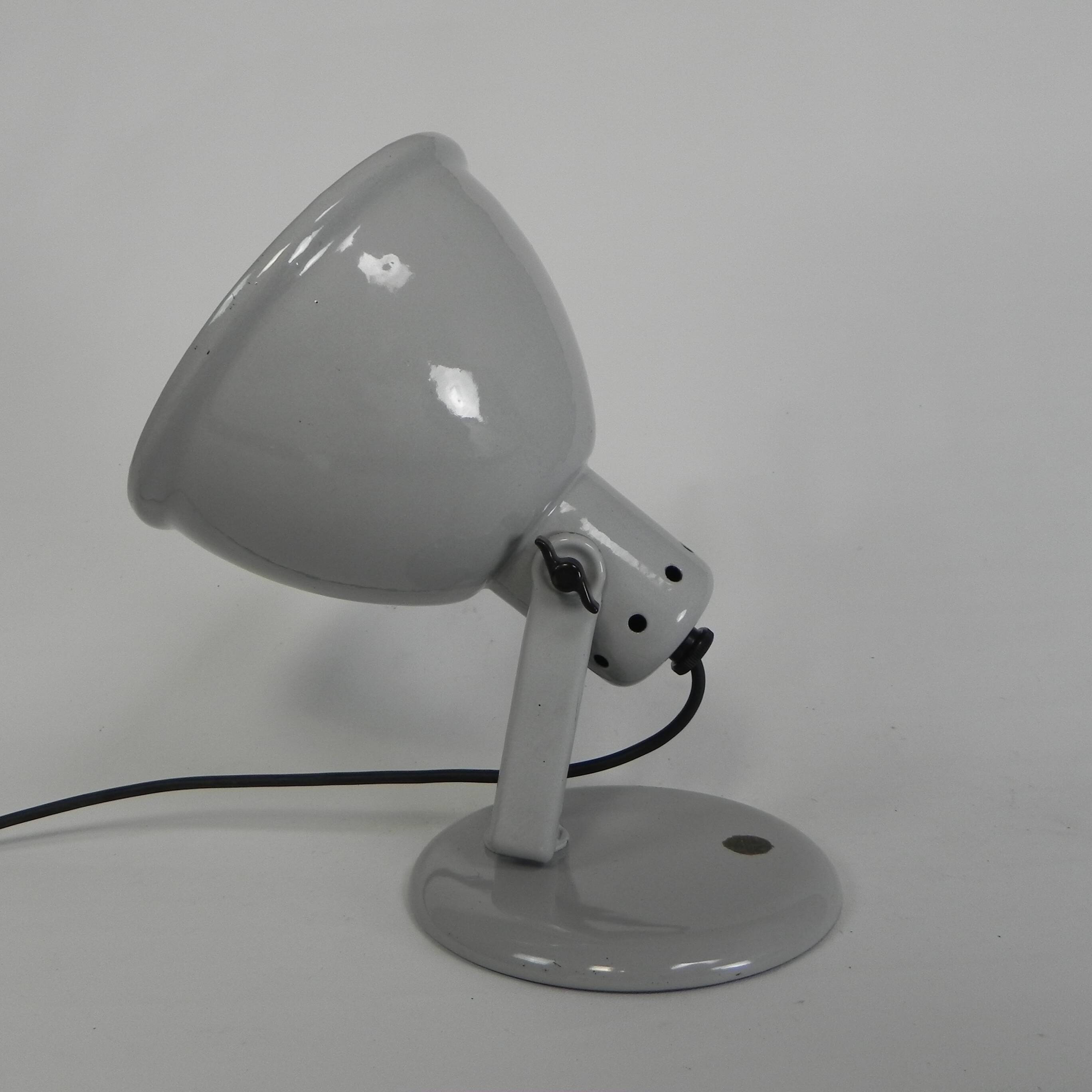 Philips Helioflux desk lamp, grey enamel, 1950s