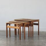Teak Side Tables by Trioh, 1960s, Set of 3
