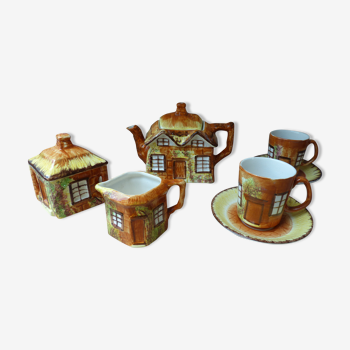Service à thé en céramique kensington cottage ware, service et théière de collection