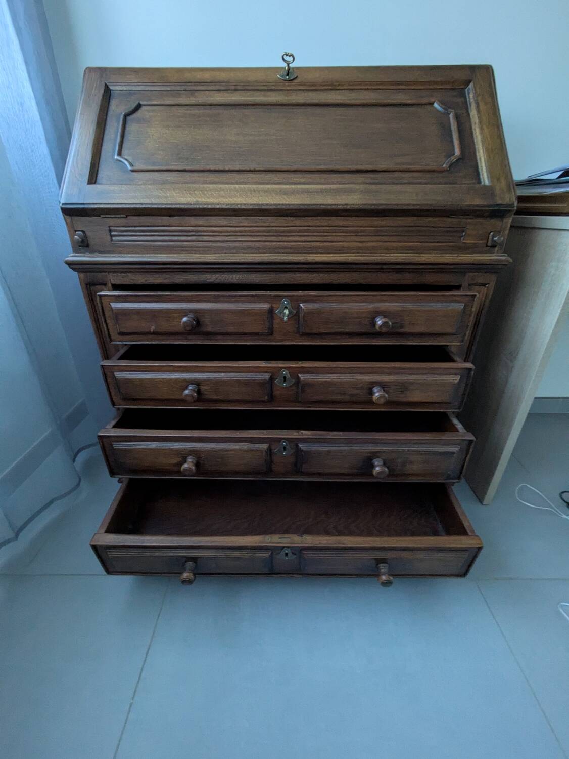 Solid wood secretary