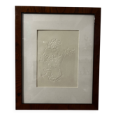 An extremely rare vintage embossing of the Eiffel Tower by Jean Cocteau, 1919.