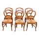 6 Louis Philippe straw chairs
