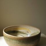 Large mid-century ceramic bowl by Hanne Schneider, 1988.