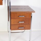 Kovona chrome tubular table or desk, 1950s