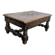 Carved wooden footrest
