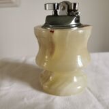 Onyx ashtray and table lighter set