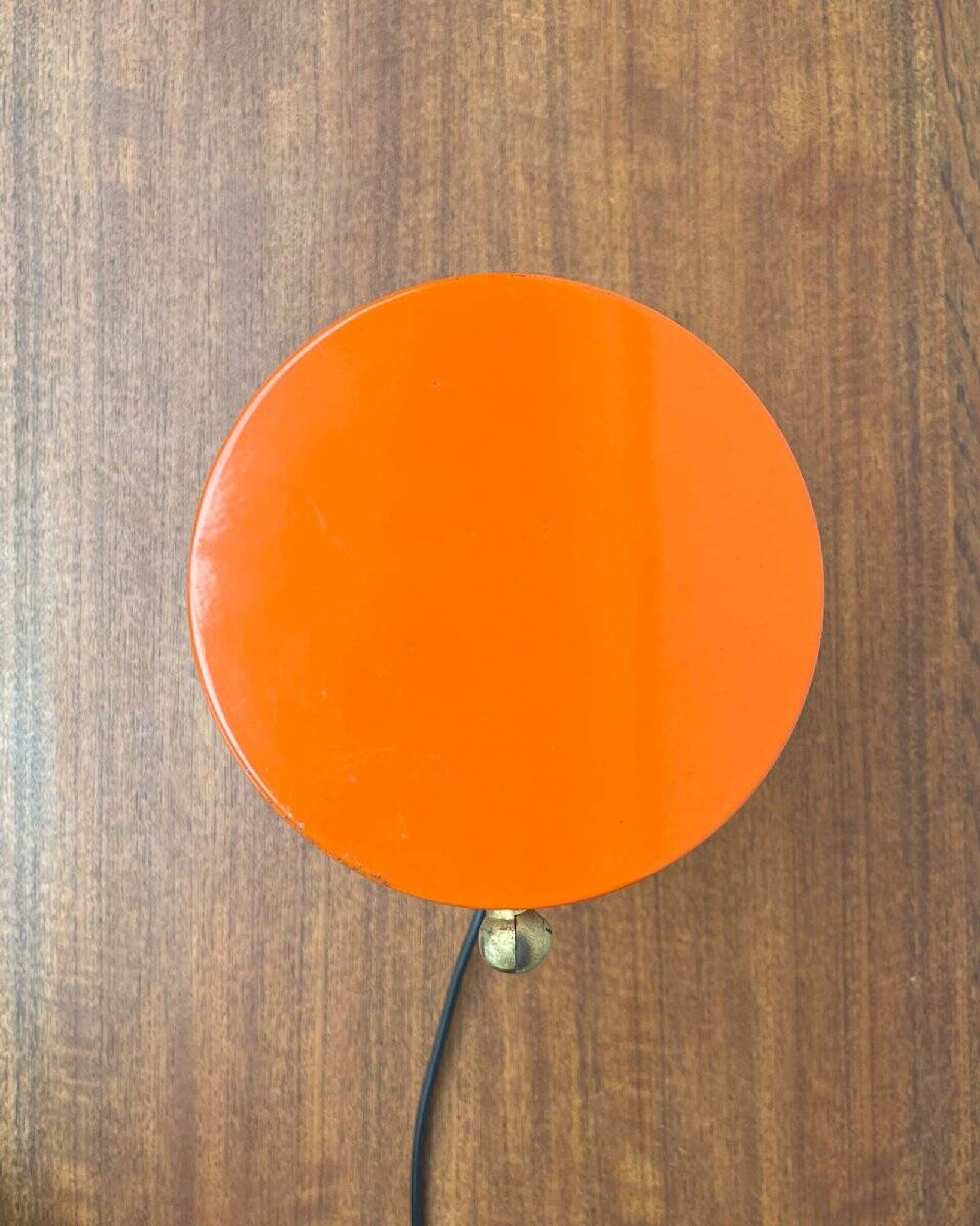Mid-century minimalist orange table lamp, Italy, 1960s.