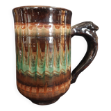 Ceramic pitcher Lithuania Vilnius Jan Limont mixed clay second half of the 20th century