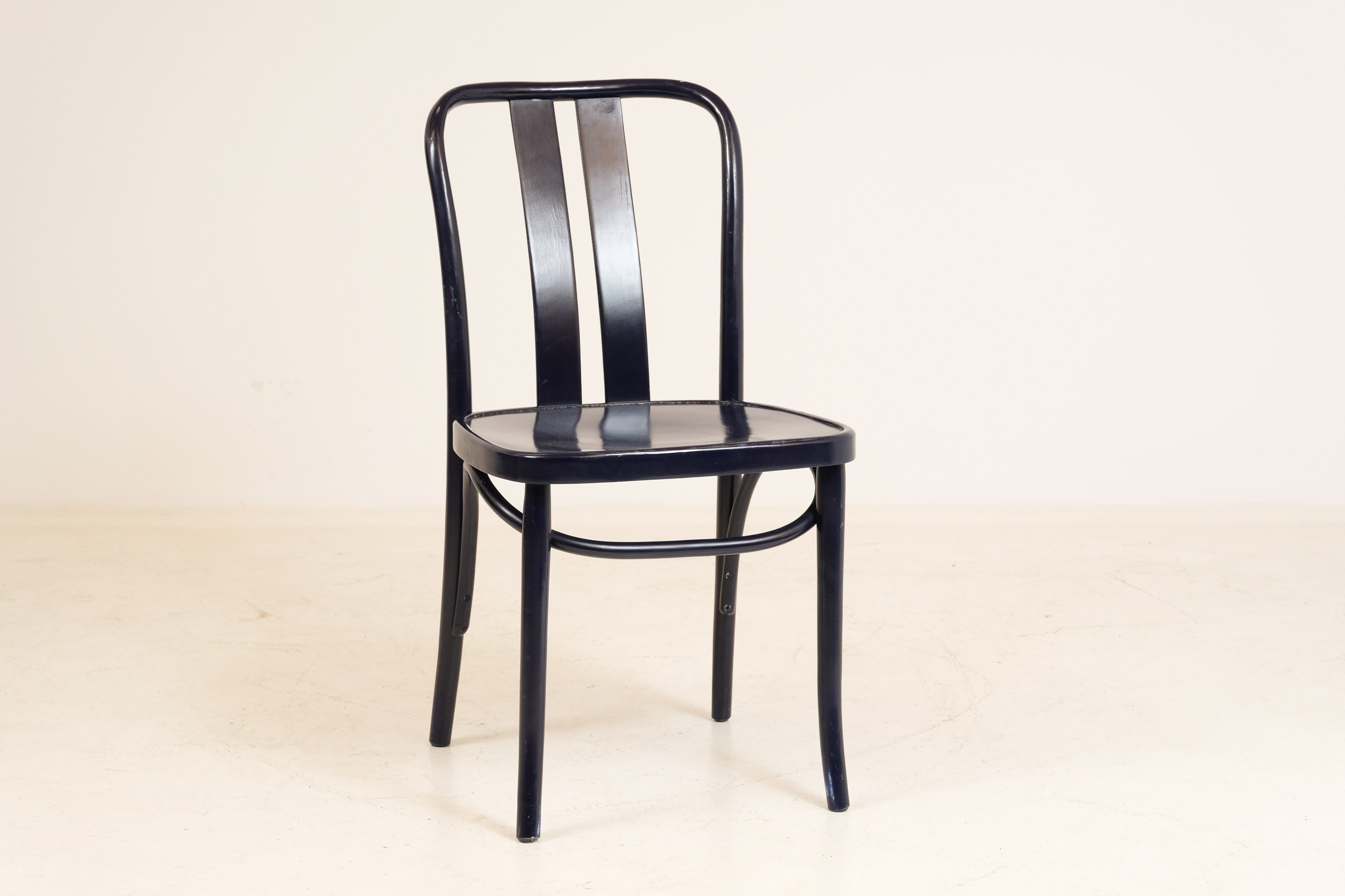 5 blue ZPM Radomsko chairs, 1960