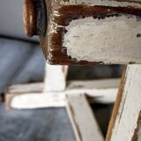 Old patinated workshop stool