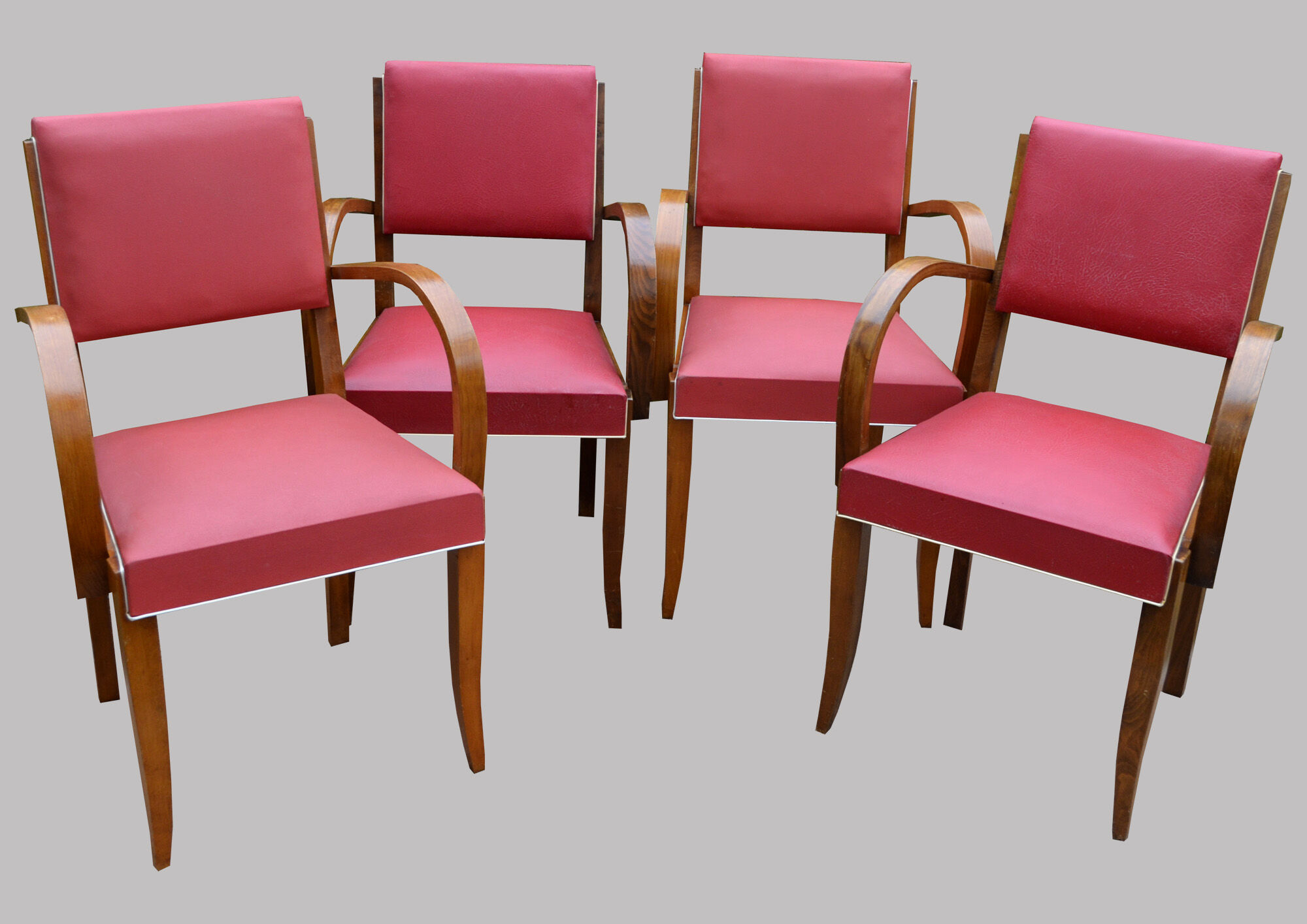 Suite of 4 chairs vintage bridge