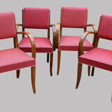 Suite of 4 chairs vintage bridge