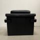 Vintage Streamline Black Leather Armchair, 1980/90s