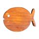 Plateau poisson en bois dessous de plat planche à découper