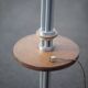 Art deco floor lamp, art deco floor lamp, wood and aluminum lamp, interior decoration