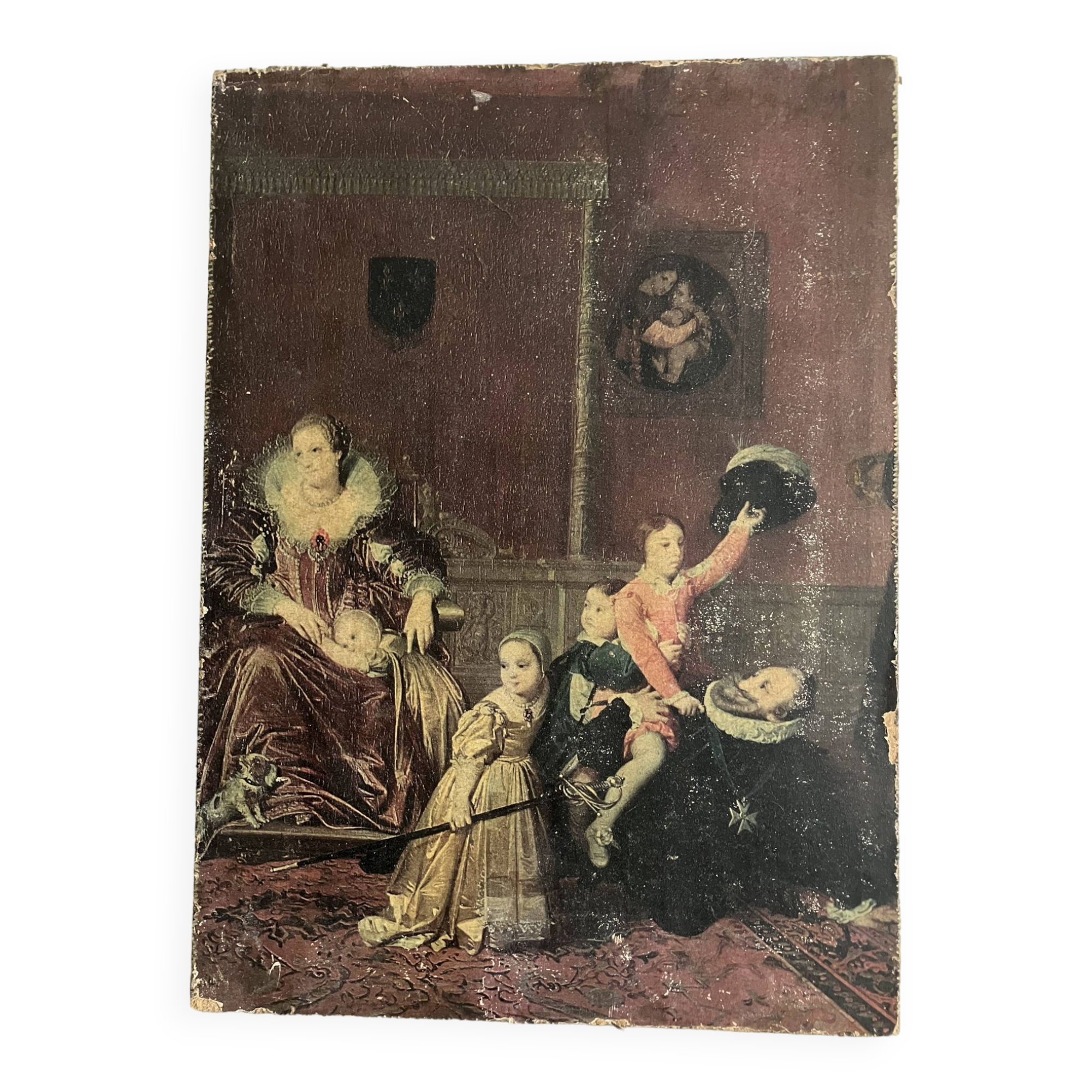 Small painting on wood, Henri IV - Saint Germain en Laye
