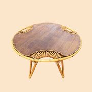Janine Abraham Rattan Tripod Coffee Table
