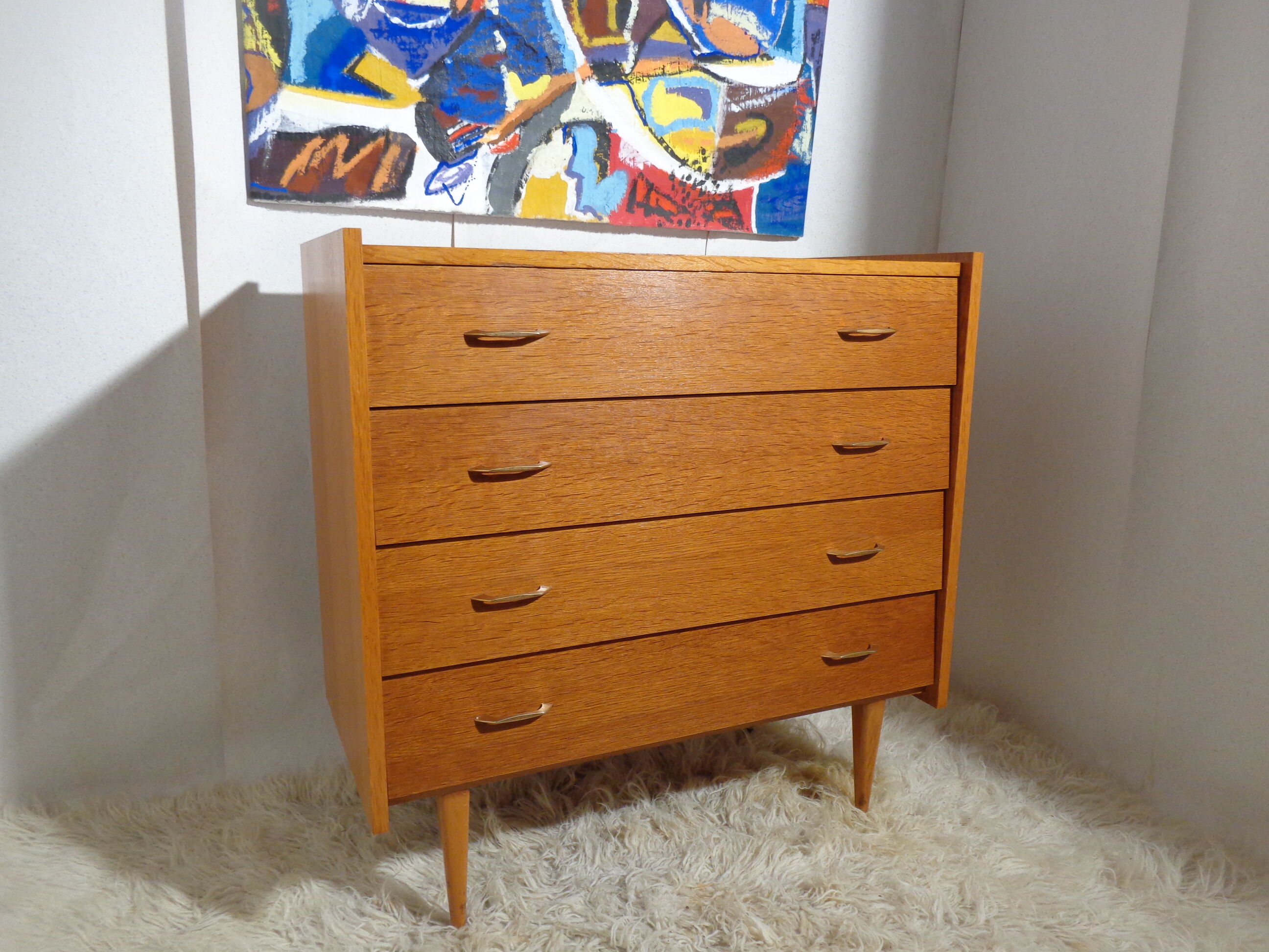 Vintage dresser 1960s light oak