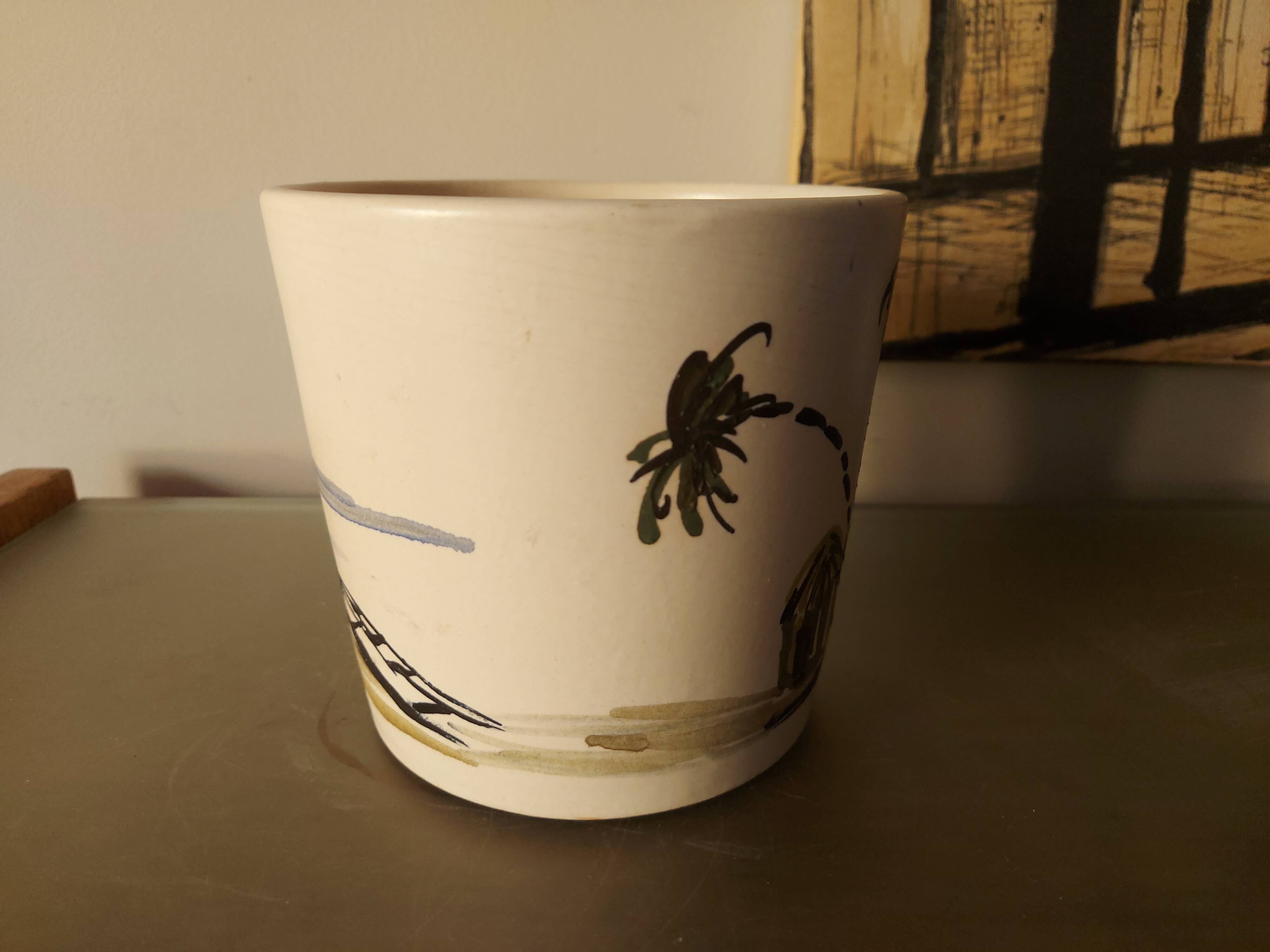 Pot, vintage ceramic pot cover from the 60's