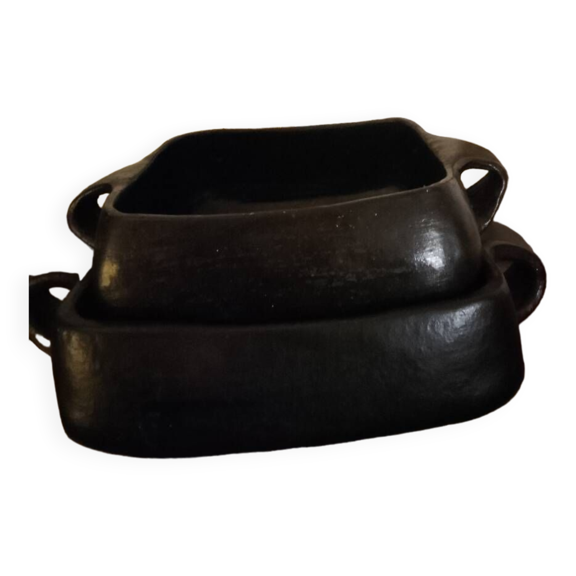 Chamba square black earth dishes