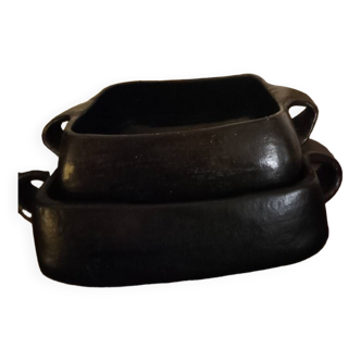 Chamba square black earth dishes