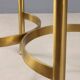 Vintage brass coffee table with glass top, Italian design from the 1970s.