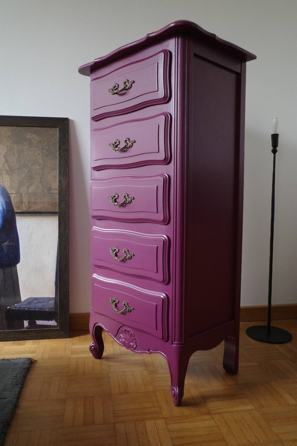 Vintage chest of drawers Seasonal Plum