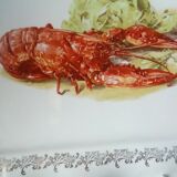 Plat a homard a langouste en faience real opalor