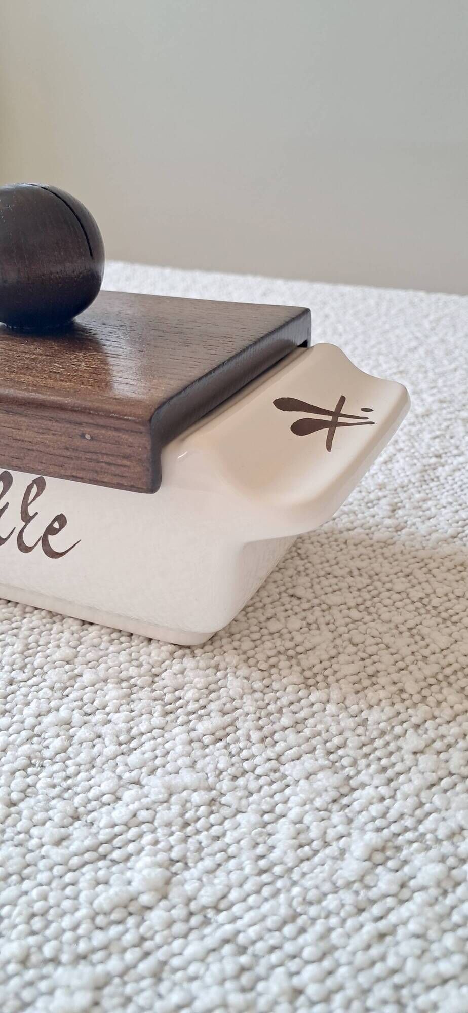 Vintage butter dish from the 1980s.