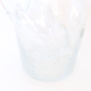 Bubbled glass pitcher with ice tank, handcrafted, French vintag manufacturing