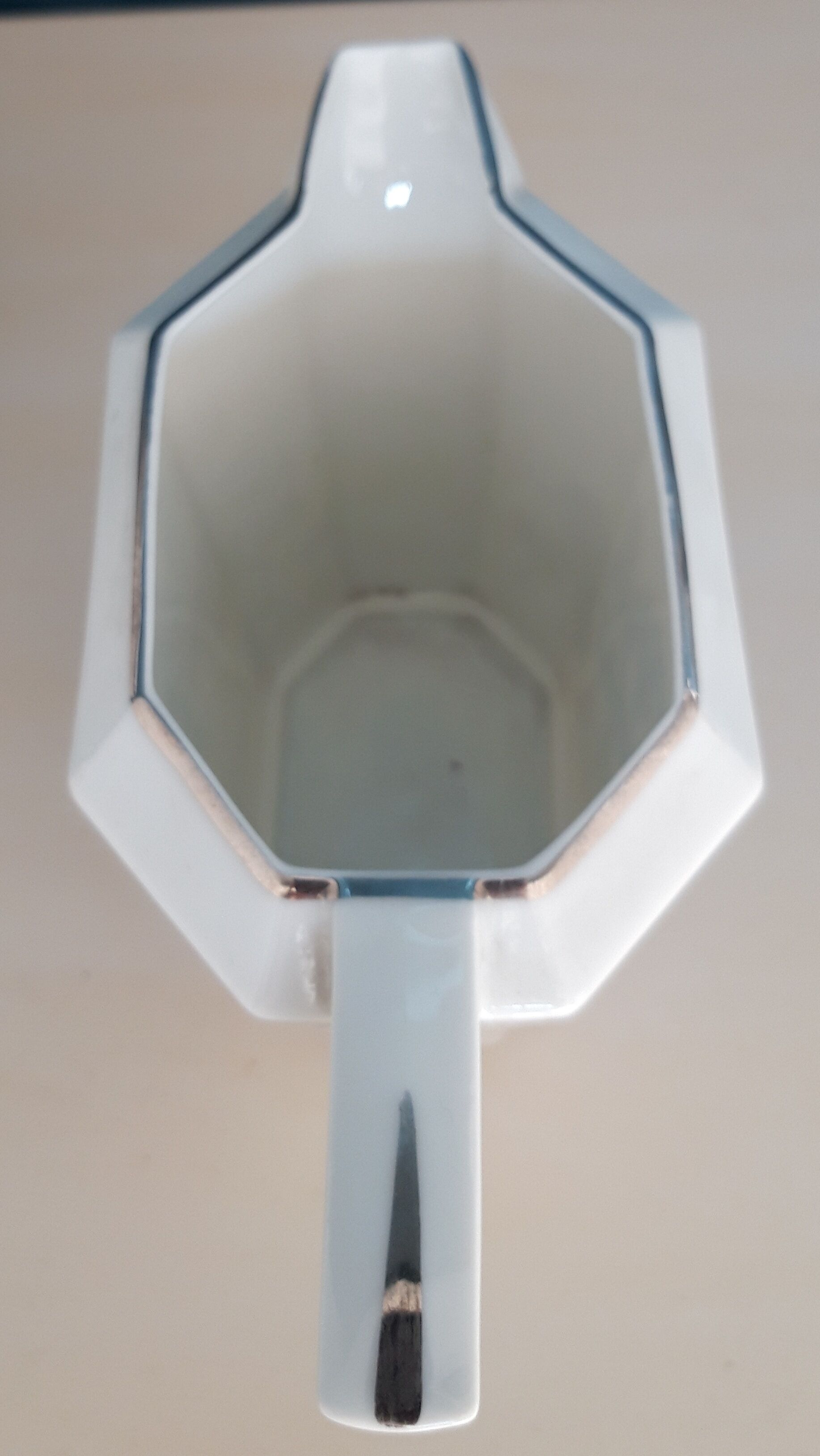 Service of cups and milk jar in fine porcelain from Limoges Art Deco