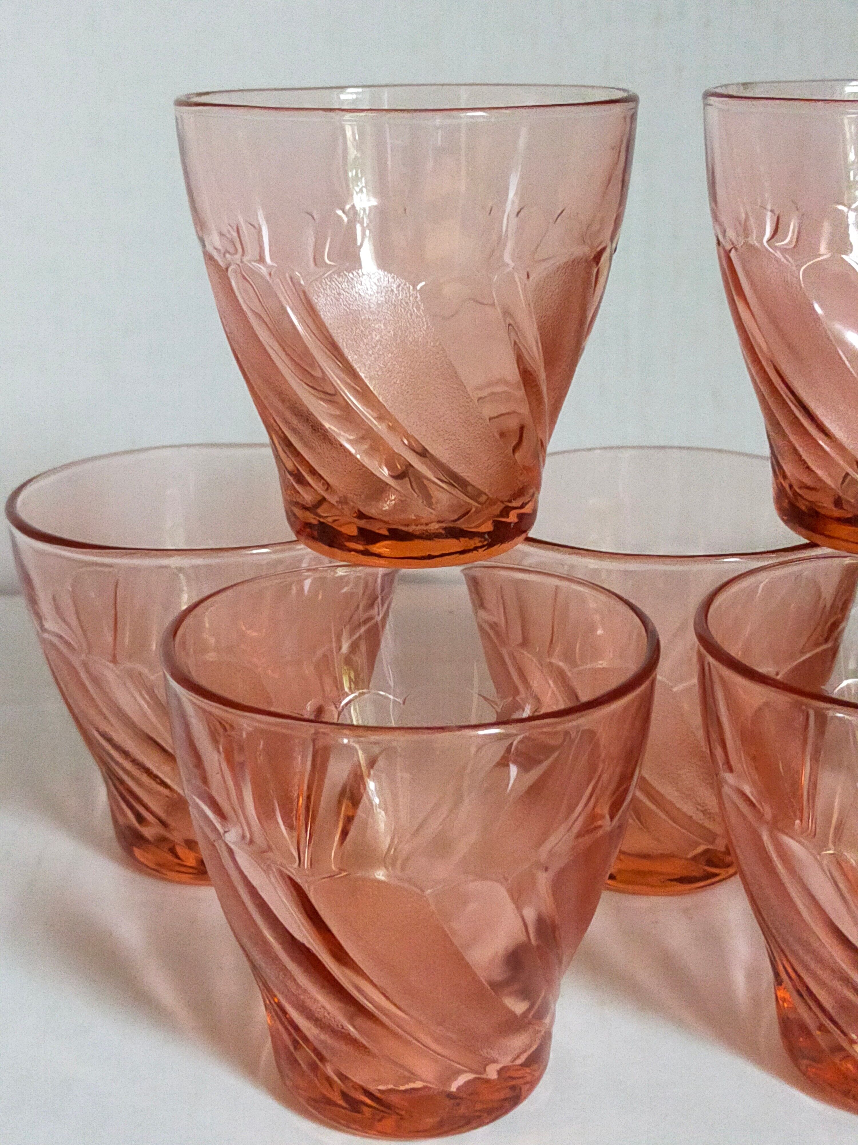 Nine Vereco glasses in Rise glass 80s