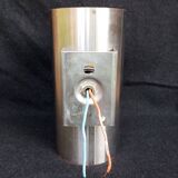 UFO wall light in aluminum and orange