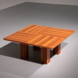 Table basse exquise en noyer – Un chef-d'œuvre du modernisme italien