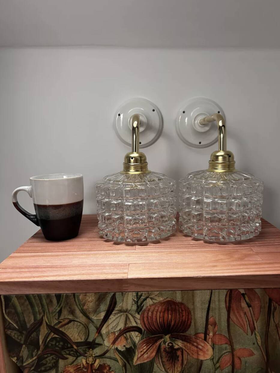 Scandinavian glass wall lights